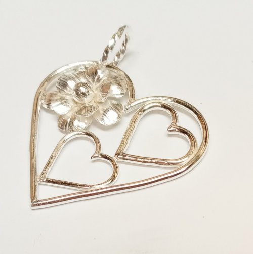 Judy Larson's Just in Case Heart Pendant - , Contemporary Wire Jewelry, Butane Torch, Soldering, Solder, tumble and polish